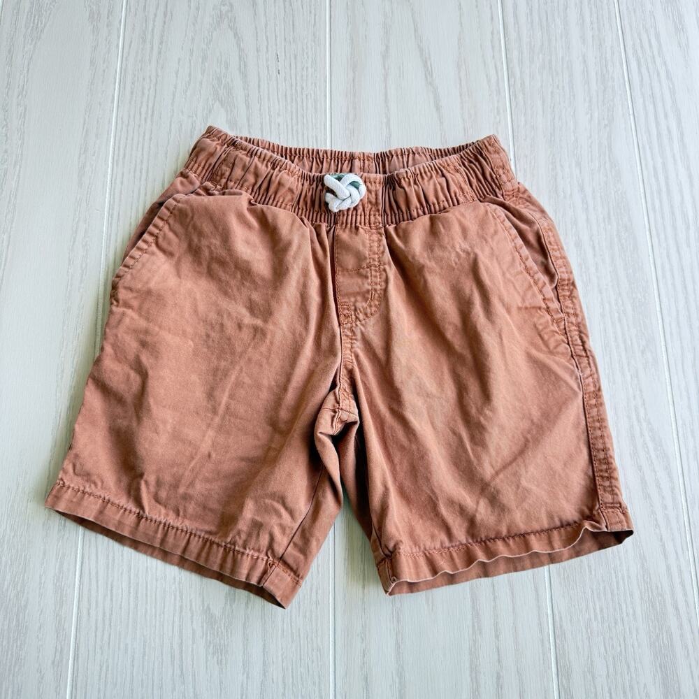 Cat & Jack Boys XS 4/5 Clay Orange Pull-On Shorts Drawstring